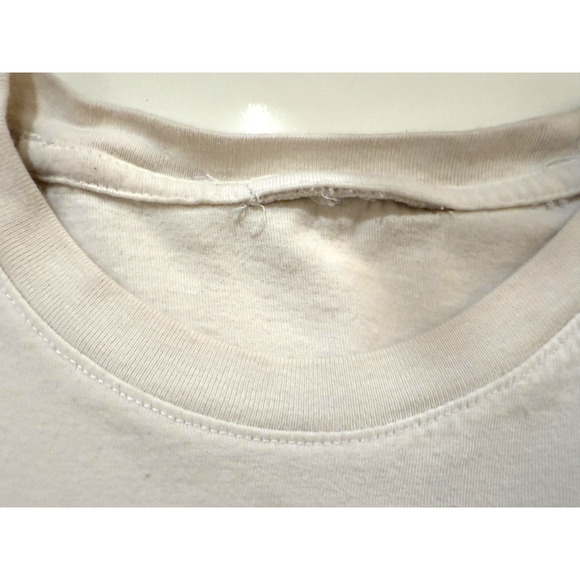 AC/DC Shirt Womens Small White Band Rock Graphic Back Print Thrashed Y2K Fader - Picture 3 of 10